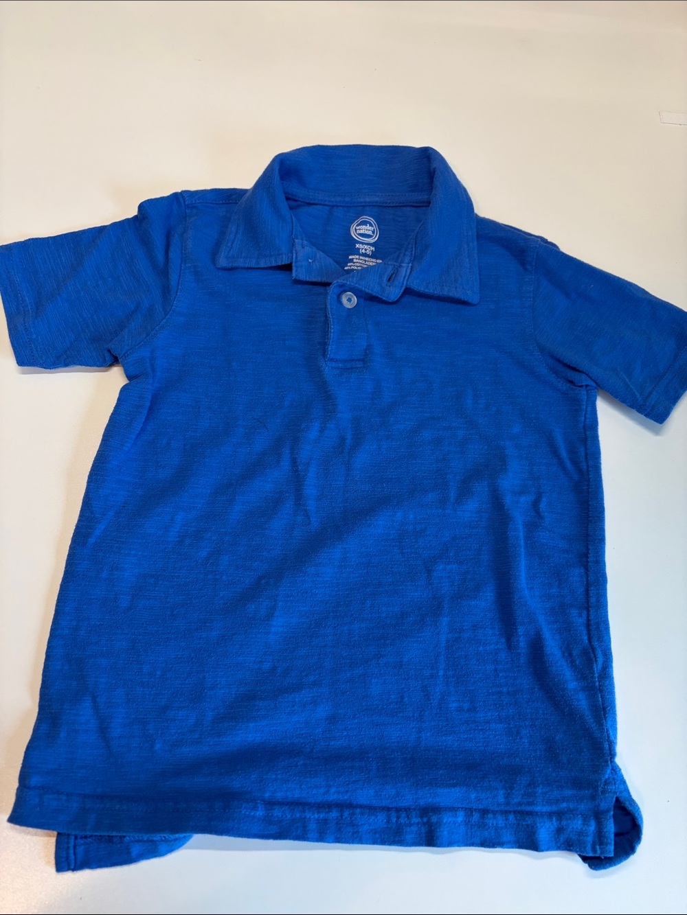 wonder nation Bright Blue Polo Shirt for Kids